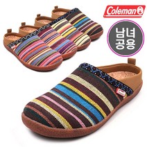 콜맨 콜린 남녀공용 커플 캠핑슈즈 에스닉패턴 캐주얼 슬리퍼