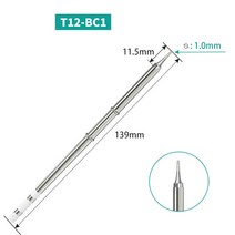 인두팁 인두기팁 정밀팁 인두기촉 T12-C08 C1 C4 BC1 BC2 BCF1 BCF2 T12 납땜 인두 팁 Hakko FX951 용 DIY 스테이션 키트 용접 공구122300, [04] T12-BC1