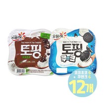 요플레 토핑 코코초코 6개 + 쿠앤크 6개 (아이스포장), 1세트, 120g