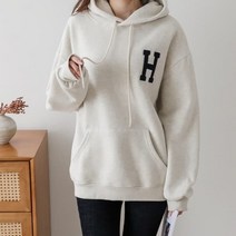 여성 가을 겨울 양기모 알파벳 후드티 티셔츠