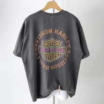 3컬러 닥터덕 남녀공용 피그먼트 라운드 박시핏 반팔 티셔츠