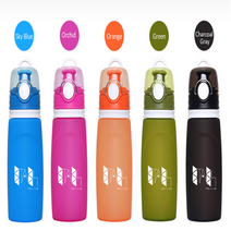 접이식 실리콘 휴대용 물병, 오렌지