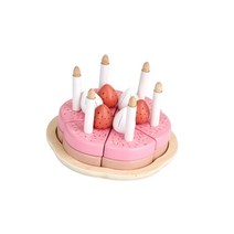유아 생일놀이 핑크원목 케이크 만들기 알콩달콩 교구