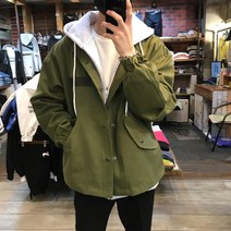 해돋이 / 오버핏 간절기 차이나 패치 숏 야상 사파리자켓