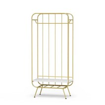 철제 의류매장 행거 옷장 옷걸이 침실 간이 코트랙, 핑크