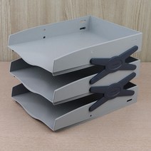 오픈형 서류트레이 데스크정리용품 문서수납함 원서접수 용지함 기숙사 공용사무실, 2단 스모그
