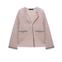 [닥스 여성] [[21FW]] DLSW1CY81C2 코랄 짜임장식 울혼방 가디건