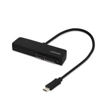 유니콘 HDD USB3.0 C-Type to SATA 케이블 2.5인치 3.5인치 SATA 전용 LED라이트 전원어댑터포함
