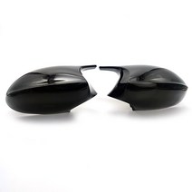 백미러 커버 사이드 M3 스타일 경적 탄소 섬유 패턴 bmw용 1 시리즈 E90 e9 용, 06 Black