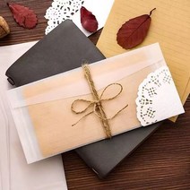 봉투 반투명 레터 포장지 종이 세트 빈티지 청첩장, T03-L12.5X17.5CM