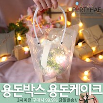 (주)파티해 용돈박스 용돈케이크 토퍼 - 어버이날 카네이션 용돈선물 용돈이벤트 생일 환갑 칠순, E01_투명PP쇼핑백(화분)