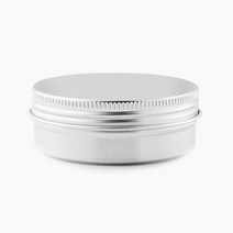 캔들씨 알루미늄 실버 틴 케이스(60ml) 캔들 크림 립밤 연고 천연화장품 만들기, 1개