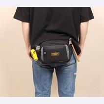 현장 기술학교 실습 공구수납 힙색 타카걸이 공구행거, 블랙