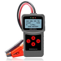 베터리테스터기 12v 24v micro-200 pro 자동차 배터리 테스터 디지털 배터리 분석기 다국어 agm efb 젤 cca bci ca mca jis din iec 스캐너, 회색
