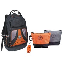 Klein 도구s 80038 백팩 공구 키트 Tradesman Pro 지퍼 가방 및 자화기 4피스 USA 미국, Extra Storage Backpack w/Pouch