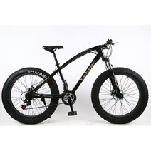 펫자전거 팻 바이크 광폭 성인 mtb, 27단, 24인치, 블랙