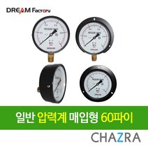 드림팩토리 일반 압력계 드림13 D-타입 매입형 60파이, 1개