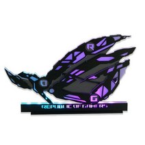 수냉쿨러 MOD PC 케이스 패널 RGB 조명 보드 백 플레이트 Asus ROG Strix Helios 케이스 M/B 동기화 지원 5V ARGB UV 미러 사용자 정의, ROG Figure-Black