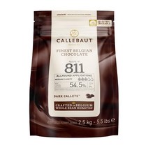 칼리바우트 다크 초콜릿 54.5% 커버춰 2.5kg CALLEBAUT Receipe No. 811 Callets couverture dark chocolate 54.5%