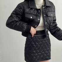 (겨울신상)퀄팅 숏 패딩 퀄팅 스커트 SET/투피스SET/패딩 치마/숏 패딩