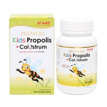 뉴질랜드직구 하이 웰 프리미엄 키즈 프로폴리스 플러스 콜로스트룸 180TAB 1팩, 수량, 상세참조