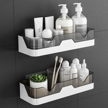 세븐프리 접착식 욕실선반PP (1개), 블랙