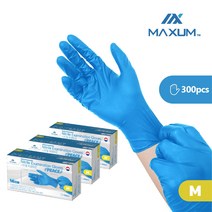 MAXUM [맥섬]식품용니트릴장갑4.5 UP!!! 고중량(300매)맥섬피스 직접제조(미국 수출경험 제품 정부납품경험 한국기업직접 공장운영) 국산원재료 NO합성원료, 블루M300매