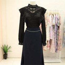 샤틴 NC09 레이스 러플 블라우스 S213B262