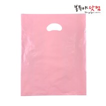 봉투야닷컴 LDPE 30호 (30x39cm) 50장 비닐쇼핑백, 무지-핑크