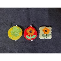 장식용 모빌 만들기 재료 오너먼트 아이방 꾸미기 모빌 diy 인테리어모빌 봉제 패브릭 자수, 오렌지하트 민자