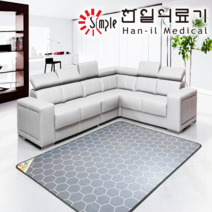 한일의료기 2022년 최신형 한일의료기x나라라썬 북유럽 헥사곤 전기장판 전기매트 거실매트 마루장판 북유럽풍 헥사곤패턴 헥사곤 아이방매트, (특대형-분리난방/조절기포함가격)183*270cm