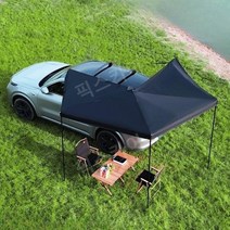 270도 캠핑카 사이드 어닝 캐노피 방수 자외선 차단제 타프, 2m무뼈 2극 모델 주변 천(지퍼 연결 옵션)