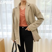 [립걸]데스 헤링본 울 싱글자켓