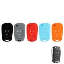 이너스 쉐보레 4버튼 뉴 스파크 아베오 말리부 폴딩 키 실리콘 케이스, 스카이블루