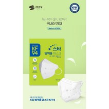 스타 KF94 방역용마스크(화이트/대형) 2D x 100매, 100개, 화이트