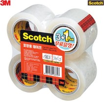 [3M] 스카치 포장용 테이프 리필 132R 3+1 투명 48mm x 20M