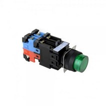 4핀 푸쉬온 자동 복귀 리턴 스위치 LED 220V AC LAMP ON-(ON) 22mm KH-2204L-2, 초록색 [KH-2204-2G]