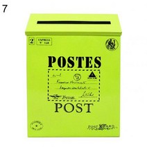 메일함 우체통 전원주택 우편 수취함 Retro Metal Wall Mounted Mailbox Bucket Newspaper Letter Box Post Garden Decor W, 7