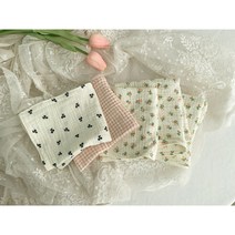 주방 면 수건 핸드 타올 고리 거즈 행주 키친크로스, 체크민트, 6겹, 고리 O (있음)