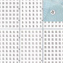 사이즈 표기 스티커 크기 안내 원형 옷 의류 치수 60P