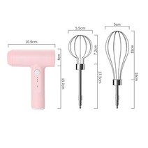 가정용 털 크림 털 블렌더 소형 제빵 도구 휴대용 고출력 전기 털 주방 도구 주방 가전 요리, 분홍색, 분홍색