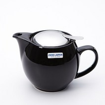 제로재팬 도자기 라운드티팟 2인용 450ml 블랙