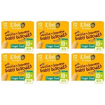 EllasKitchen 엘라스키친 바닐라 바나나 베이비 비스킷 핑거푸드 10개월이상 9g 12개입 6팩