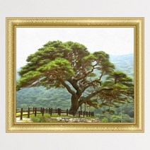 iv307-건강과장수의상징_소나무_창문그림액자(중형), G타입모던블랙