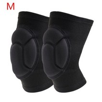두꺼운 스폰지 무릎 보호대 1 쌍 축구 배구 익스트림 스포츠 미끄럼 방지 충돌 방지 보호대, M