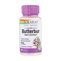 솔라레이 버터버 머위 뿌리 50mg 60정 Butterbur Root 효능 효과, 1개, 기본