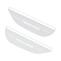 270도어닝유연한 PVC 백미러 비 그늘 방수 블레이드 2 개 랭글러 자동차 뒤로 눈썹 커버 액세서리, 01 For Renegade Logo
