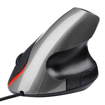 버티컬마우스 무선마우스추천 손목편한 마우스 수직 광학 USB 마우스 인체 공학적 디자인 손목 치유 컴퓨, 03 GY, 한개옵션1