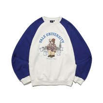 무료반품 YALE x TUUK LOUNGEWEAR CREWNECK BLUE / IVORY YC9CR2001BL