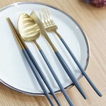 케라미카 스푼(골드) 포크 젓가락 버터칼 주방 양식기, 아이보리_칼